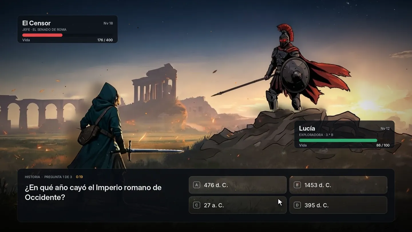 Batalla contra El Censor con una pregunta de historia
